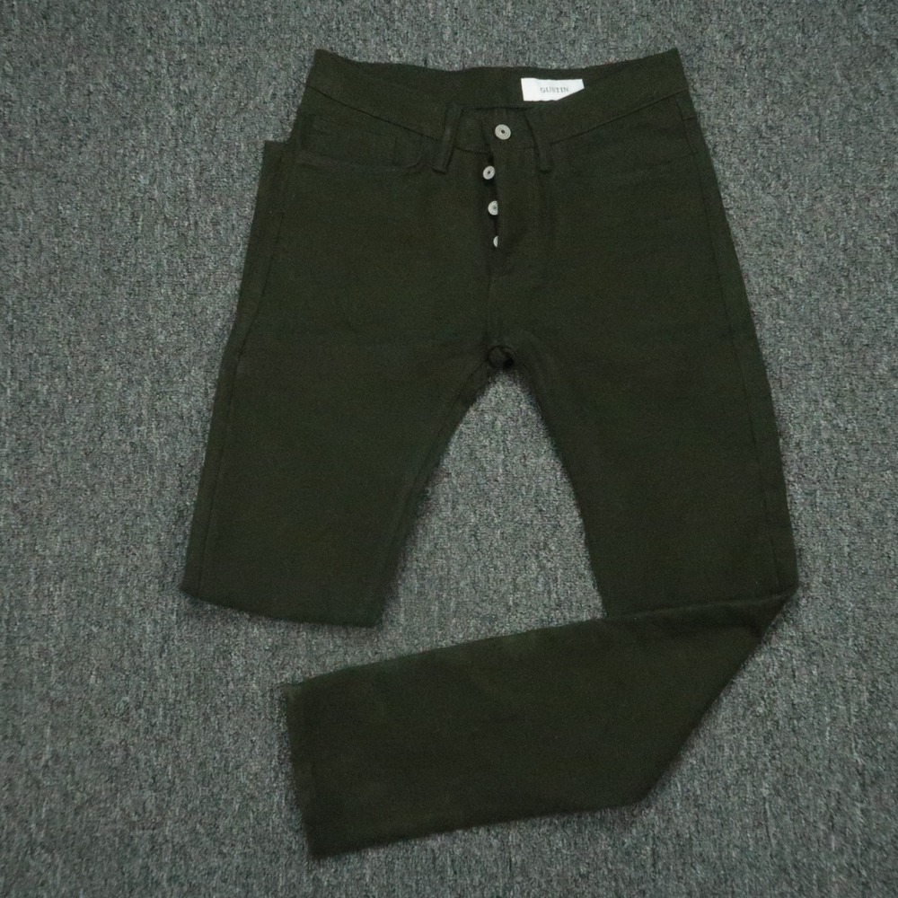 Gustin Pants Mens 29x30 Olive Green Big Wool‎ 5 Pocket Trouser